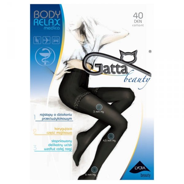 Gatta Rajstopy Body Relax Medica 40 den golden