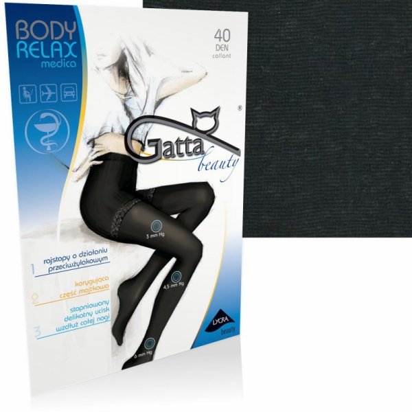 Gatta Rajstopy Body Relax Medica 40 den czarne