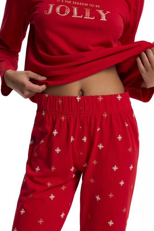 Esotiq-Henderson Piżama damska Dotie 43718 czerwona