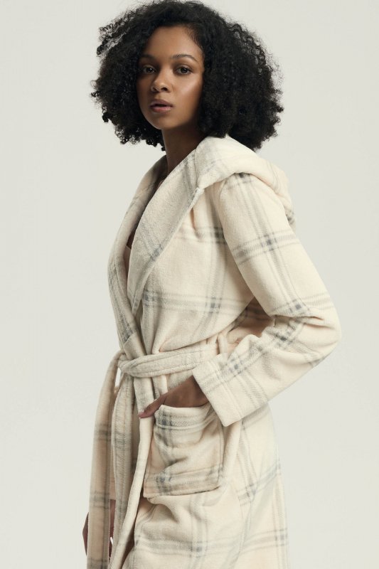 Esotiq-Henderson Szlafrok damski Danna 43596 ecru