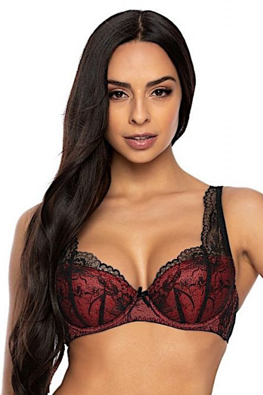 Mat Biustonosz Percy 3530/22 czarno-czerwony