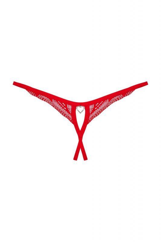 Obsessive Figi stringi otwarte Chilisa czerwone
