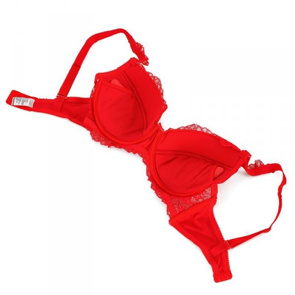 Róża Biustonosz Ambre push up czerwony