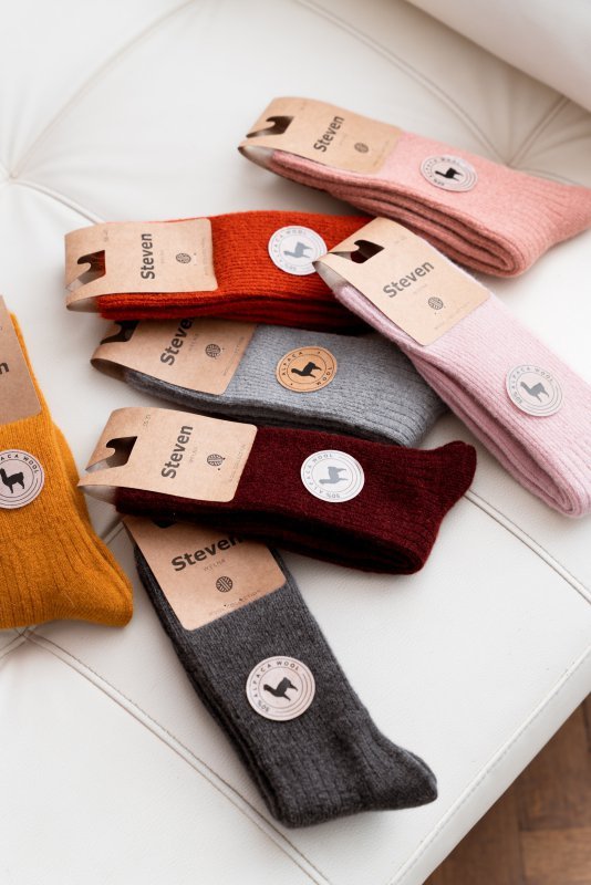 Steven Skarpety wełniane alpaka 044 szare