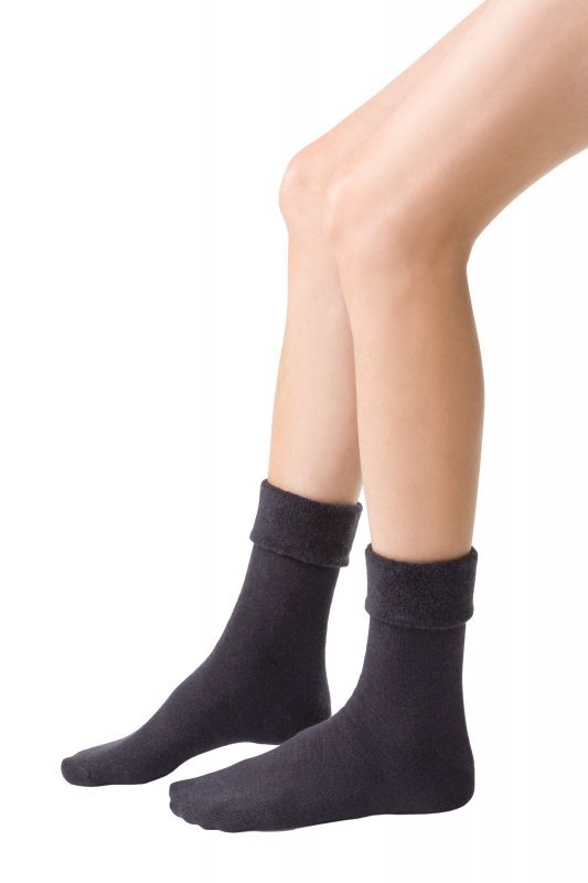 Steven Skarpety damskie frotte 110 grafitowe