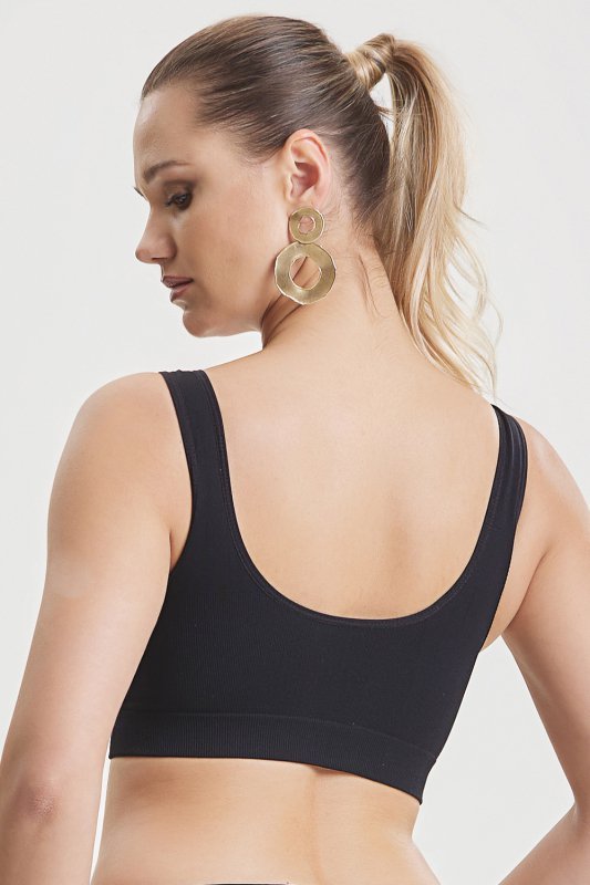 Pierre Cardin 4014 Biustonosz Top Sportowy, nero-czarny