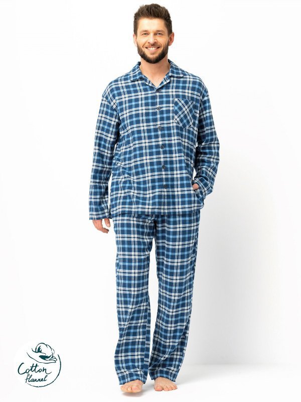 Piżama Key MNS 492 B25 dł/r M-2XL rozpinana męska