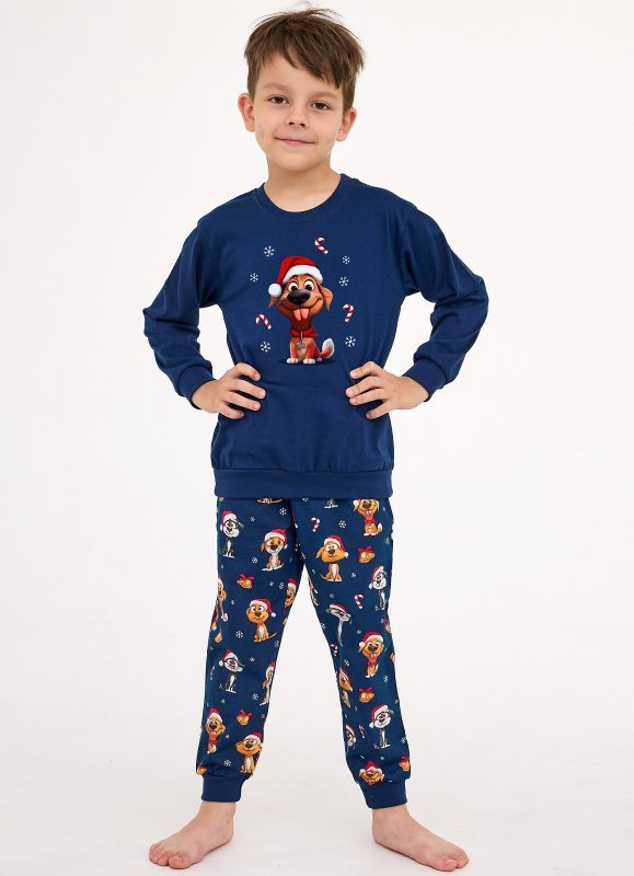 Piżama Cornette Kids Boy 593/173 Dog dł/r Christmas 86-128