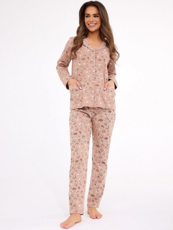 Piżama Cornette 482/434 Smile 4 dł/r 3XL-5XL damska rozpinana