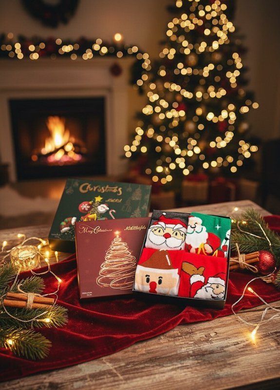 Skarpety WiK M898 Merry Christmas Pudełko A'4 35-46