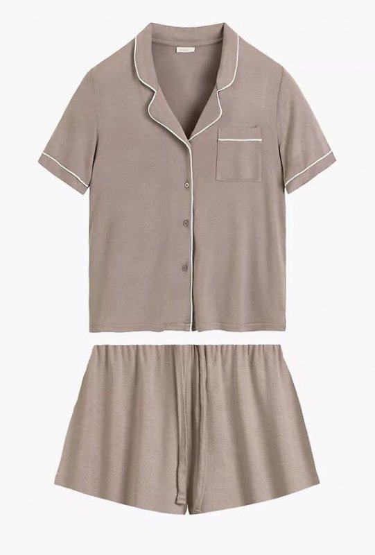 Piżama Atlantic NLP-496 kr/r S-2XL rozpinana