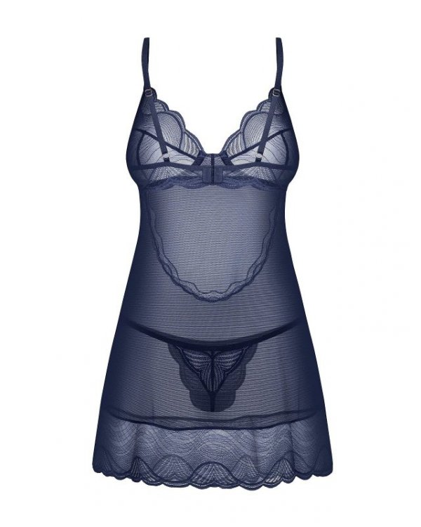 Koszulka Obsessive Nightly Blue Chemise XS-2XL