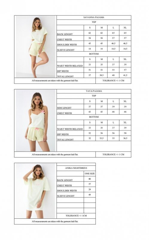 Piżama Sensis Savanna kr/r S-XL