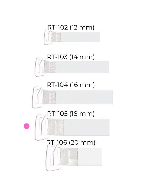 Ramiączka Julimex RT 105 silikonowe z metalowym zaczepem 18mm