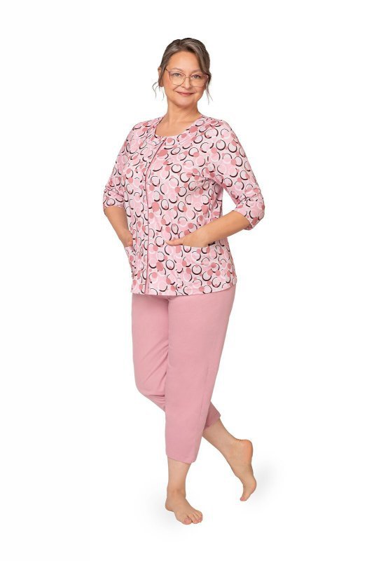 Piżama Martel Maria II 201 3/4 M-2XL damska rozpinana
