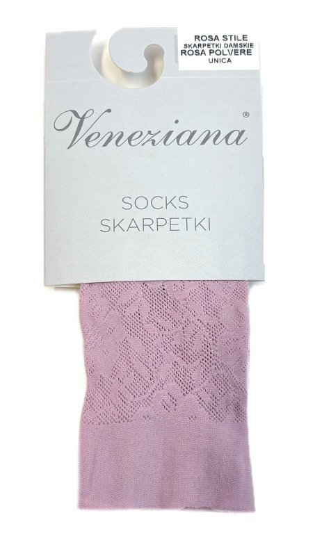 Skarpetki Veneziana Rosa Stile Ażur