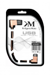 Kabel USB - wtyk kątowy typu C  1m 3A Kruger&Matz