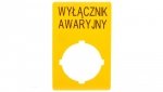 Szyld do przycisków awaryjnych PL M22-XZK-PL99 167637