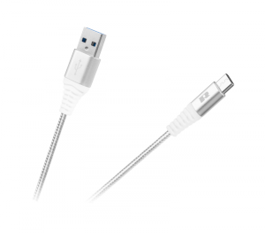 Kabel USB - USB typu C REBEL 100 cm biały