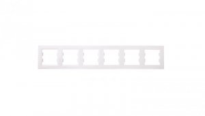 ASFORA Ramka sześciokrotna pozioma biała EPH5800621