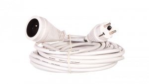 Kabel przedłużajacy (przedłużacz) 10m biały 1x230V H05VV-F3G1,5 1168464