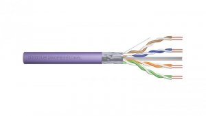 Kabel teleinformatyczny F/UTP kat.6 4x2xAWG23 LSOH drut fioletowy B2ca DK-1626-VH-5 /500m/