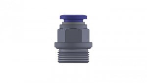 Złączka wtykowa prosta mosiężna niklowana do węża 10, M20X1,5z, 122.M20X1,5-10