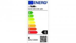 Żarówka LED GU10 6W-CW LED 520lm 5000K barwa zimna 31235