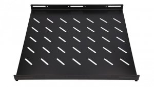 Półka 19, 602 x 472mm, mocowana punktowo, do szaf o głębokości 800mm Extralink 1U 600mm Czarna