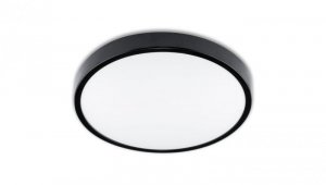 Plafon LED Lampa Sufitowa Natynkowa Łazienkowa 19W 4000K IP44 z Czujnikiem Ruchu ZOE LX Czarna 30cm