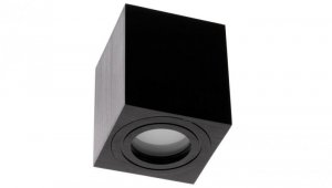 Oprawa Natynkowa HALOGENOWA Wodoodporna Aluminiowa SPOT TUBA 95mm IP44 Czarna AQUARIUS SQUARE Kobi