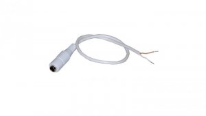 Gniazdo DC 2,1/5,5 na kablu 30cm biały kabel podwó