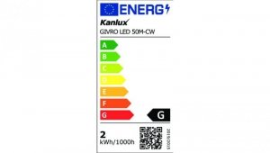 Wąż świetlny 210 DC GIVRO LED 50M-CW 2W/M 120lm/m 6500K IP65 rolka 50mb Odporność UV zasilanie przelotowe 38580