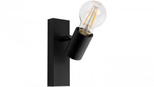 Lampa Ścienna Reflektor LED Kinkiet Spot E27 GLASA Czarna Lumiled