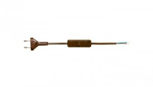 Sznur przyłączeniowy z wyłącznikiem SP/W-190cm brązowy SP/W-190/2X0,5/-BRA YNS10000497