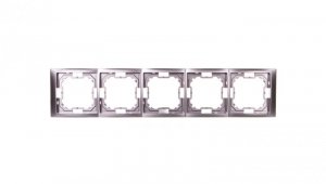 Simon Basic Neos Ramka pięciokrotna stal inox BMRC5/21