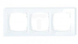 DECO Ramka potrójna - efekt szkła (ramka: biała spód: biały) biały 0-0-DRS-3