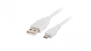 Przewód połączeniowy USB 2.0 High Speed 1,8m USB - microUSB biały CA-USBM-10CC-0018-W