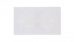 Simon Touch ramki Panel dotykowy S54 Touch, 2 moduły, 2 pola dotykowe poziome + 2 pola dotykowe poziome, biała perła DSTR222/70