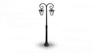 Lampa Ogrodowa Pole VT-738 2xE27 Max. 60W Czarna 7061