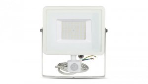 Projektor LED 50W 4000lm 6400K Dioda SAMSUNG z czujnikiem ruchu PIR Biały IP65 468