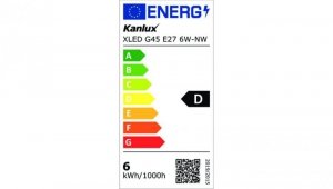 Żarówka LED E27 XLED G45 E27 6W-NW-M 810lm 4000K barwa neutralna 29633