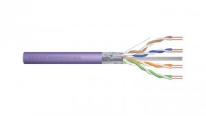 Kabel teleinformatyczny F/UTP kat.6 4x2xAWG23 LSOH drut fioletowy Dca DK-1624-VH-305 /305m/