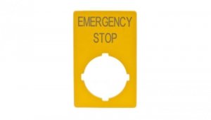 Tabliczka opisowa żółta prostokątna EMERGENCY STOP M22-XZK-GB99 216472