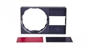 Szyld opisowy 30x50mm z etykietą czarny/czerwony 22mm czarny prostokątny ZBY6H101