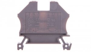Złączka szynowa 2-przewodowa 4mm2 szara EURO 43409