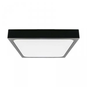 Plafon V-TAC 18W LED Kwadrat IP44 23x23cm Czarny VT-8618B-SQ 3000K 1800lm