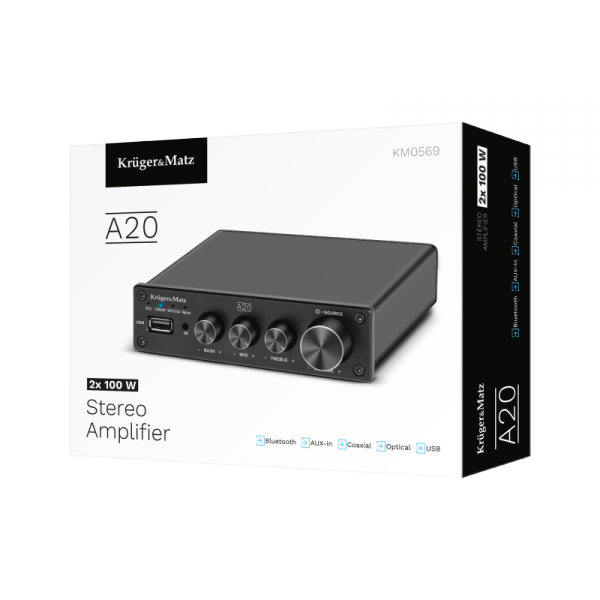 Wzmacniacz stereo Kruger&amp;Matz model A20