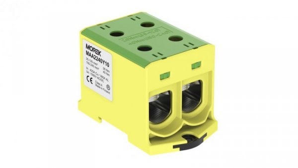 Złączka OTL240-2 kolor żółto-zielonych 2xAl/Cu 35-240mm2 1000V Zacisk uniwersalny MAA2240BY10