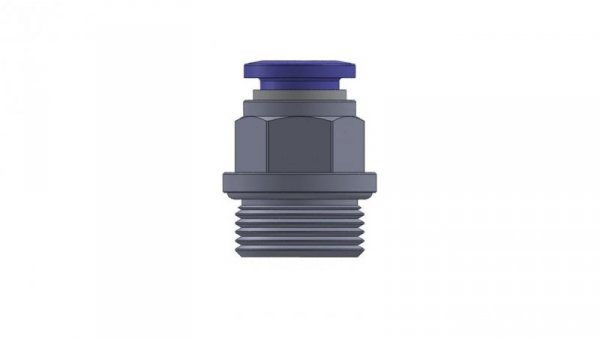Złączka wtykowa prosta mosiężna niklowana do węża 10, M20X1,5z, 122.M20X1,5-10